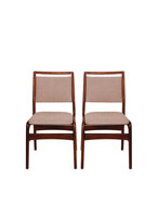 VERKOCHT Set vintage eetkamerstoelen opnieuw gestoffeerd