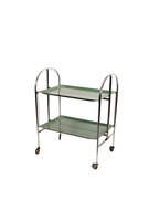 VERKOCHT Groene vintage Gerlinol serveerwagen/ trolley