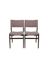 VERKOCHT Set vintage eetkamer stoelen opnieuw gestoffeerd