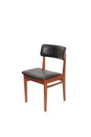 VERKOCHT Vintage eetkamer stoel zwart skai