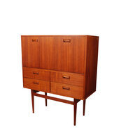 VERKOCHT Vintage mid century secretaire