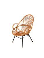 VERKOCHT Vintage Rohe rotan stoeltje