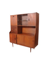 VERKOCHT Vintage jaren 60 kast met vitrine deel