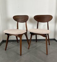 VERKOCHT . Set vintage van Teeffelen stoelen opnieuw gestoffeerd