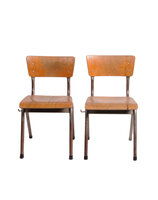 Vintage industriële schoolstoeltjes 