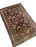 Vintage handgeknoopt Oosters tapijt