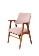Vintage armleuning stoel opnieuw gestoffeerd
